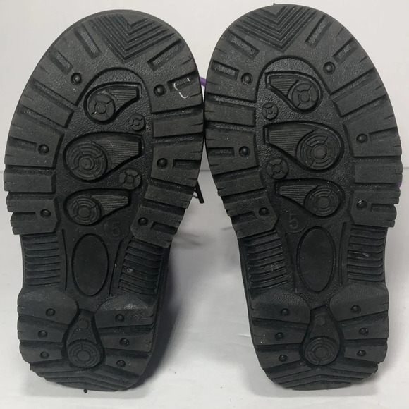 Snow Tec Toddlers Quilted Snow Boots Purple with Faux Fur Trim (5-Toddler) - Picture 7 of 10